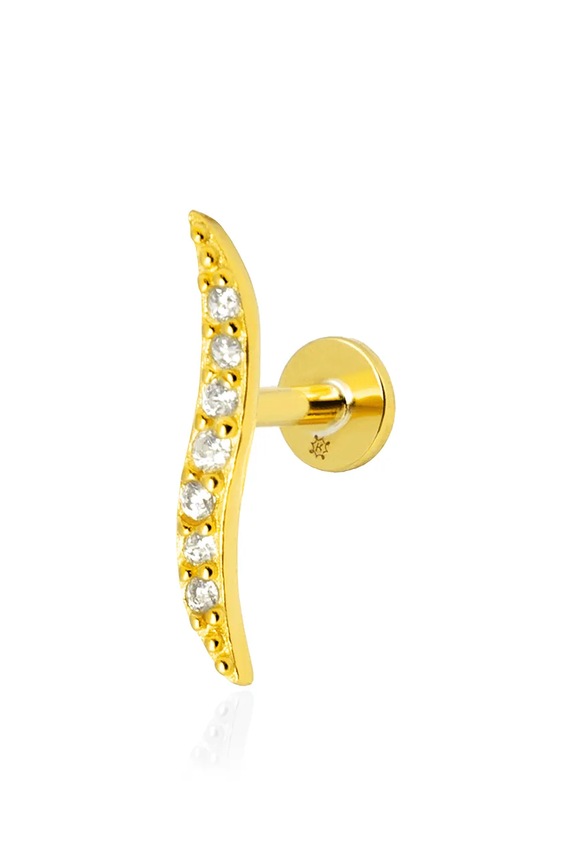 ANIA KRUK kolczyk ze srebra pokrytego złotem srebro złoty SRUKC2402Z