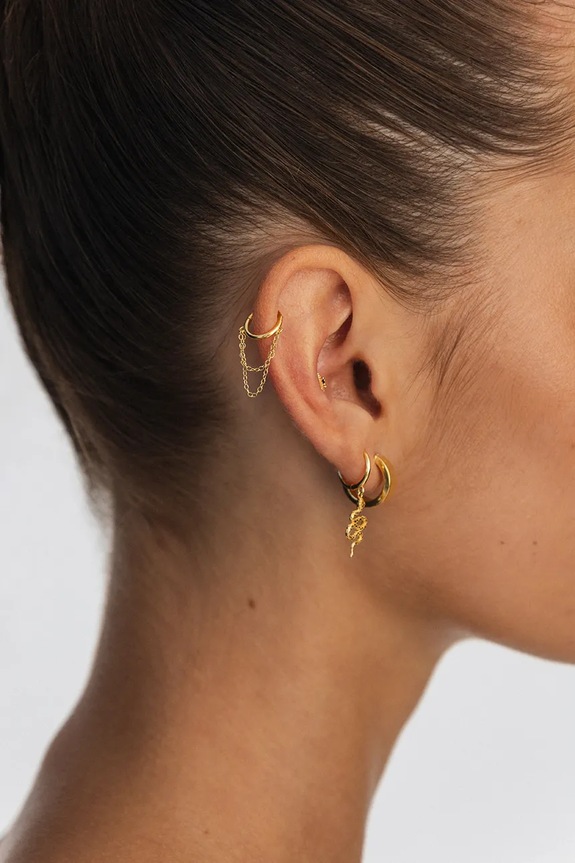 ANIA KRUK kolczyk ze srebra pokrytego złotem złoty SRUKS2500Z