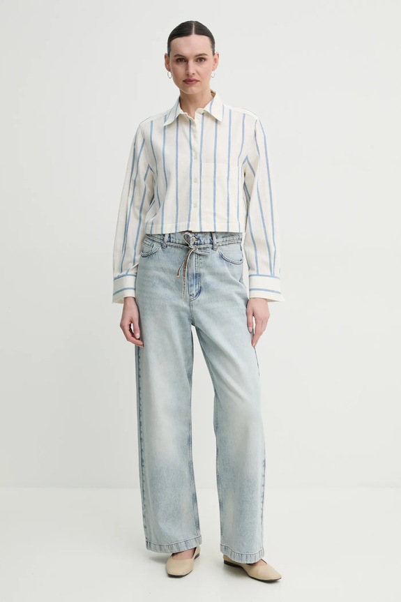 Day Birger et Mikkelsen camicia in cotone Issa DAY65243695 beige ZS25