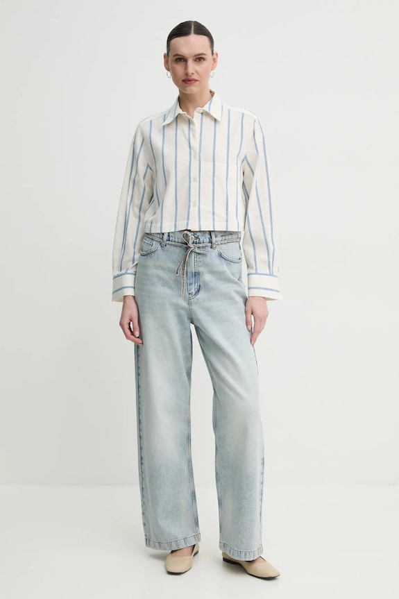 Day Birger et Mikkelsen camicia in cotone Issa DAY65243695 beige ZS25