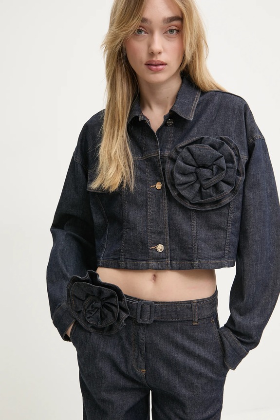Blugirl Blumarine giacca di jeans blu navy RA5132.D4992