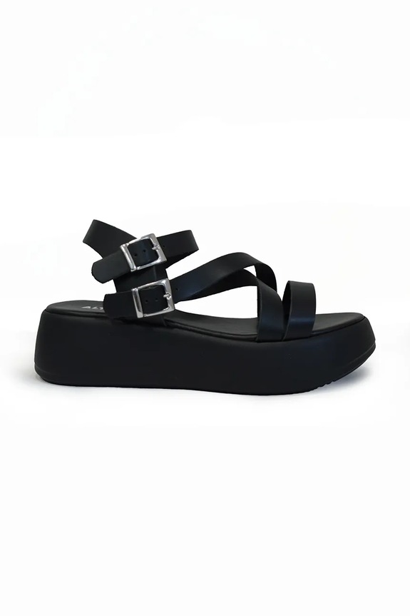 Altercore sandale Serena black platformă negru Serena.black