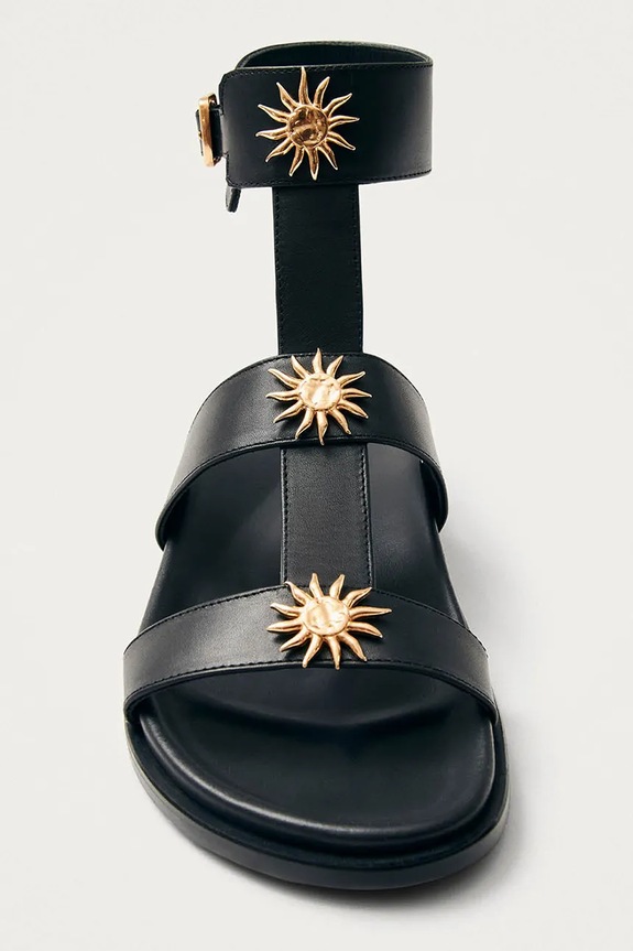 Kožne sandale Alohas Clarisa S100833.01 crna SS25