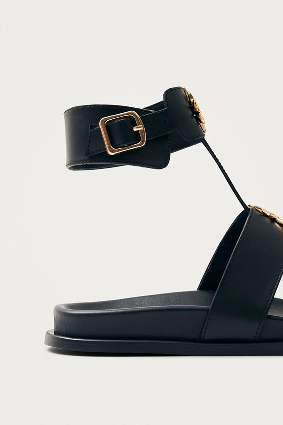 Kožne sandale Alohas Clarisa crna S100833.01