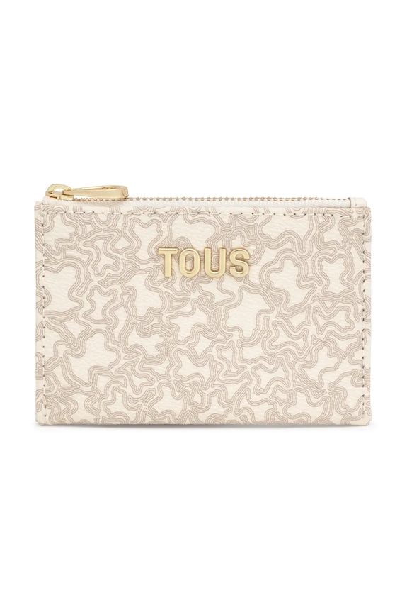 Πορτοφόλι Tous KAOS MINI LINES απομίμηση λείου δέρματος μπεζ 2002184201