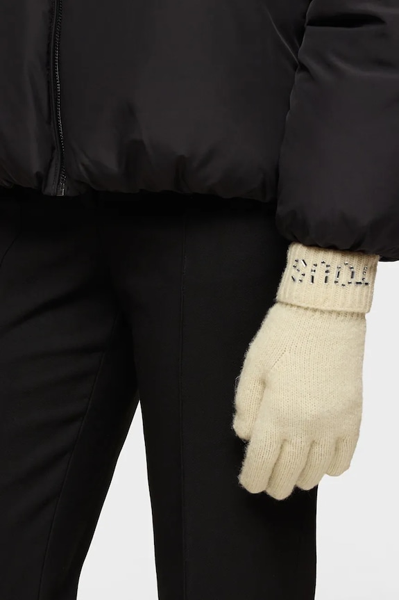 Rukavice z vlněné směsi Tous TEXTIL 2002204001 béžová