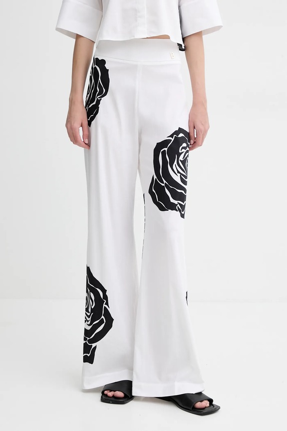 Hlače Blugirl Blumarine ravni bijela RA5042.T2993