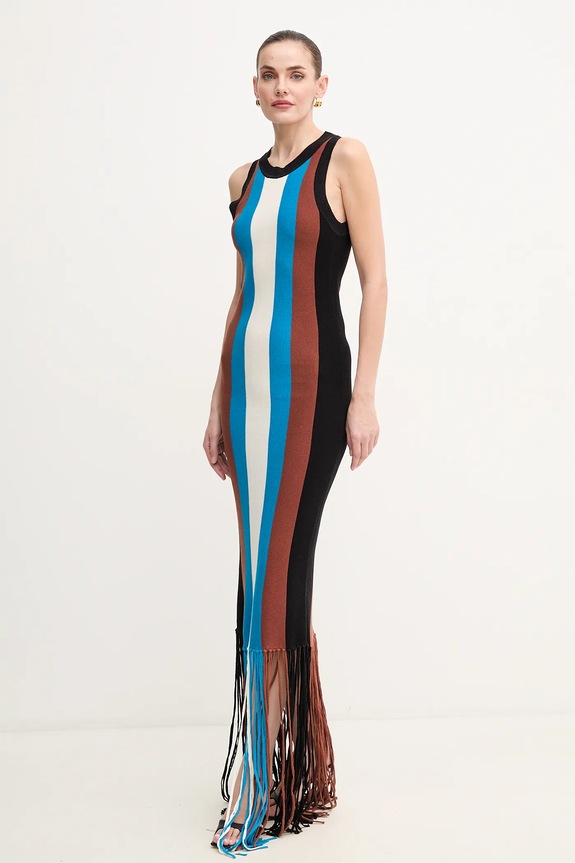 Silvian Heach ruha vászonkeverékből RICIAMI GPP25026VE kék ZS25