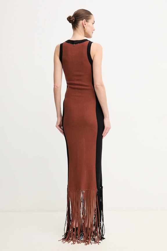 Ruházat Silvian Heach ruha vászonkeverékből RICIAMI GPP25026VE kék