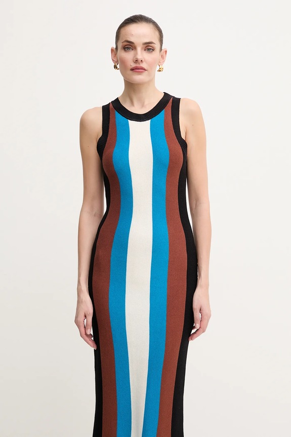 Silvian Heach ruha vászonkeverékből RICIAMI kék GPP25026VE