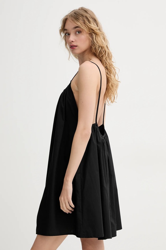 MUUV. pamut ruha fekete sukienka.krotka.ANNEAU