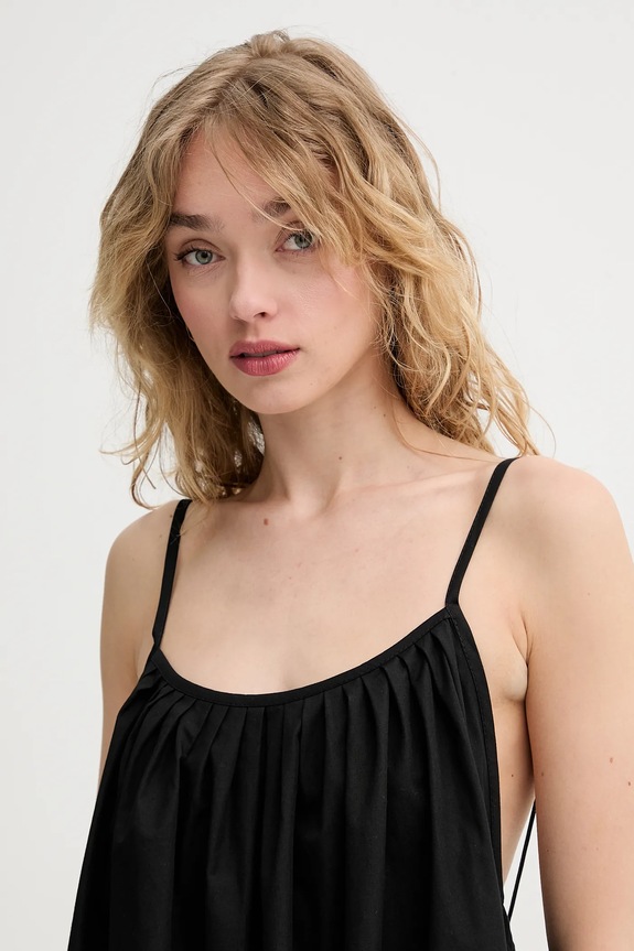 MUUV. pamut ruha sukienka.krotka.ANNEAU fekete