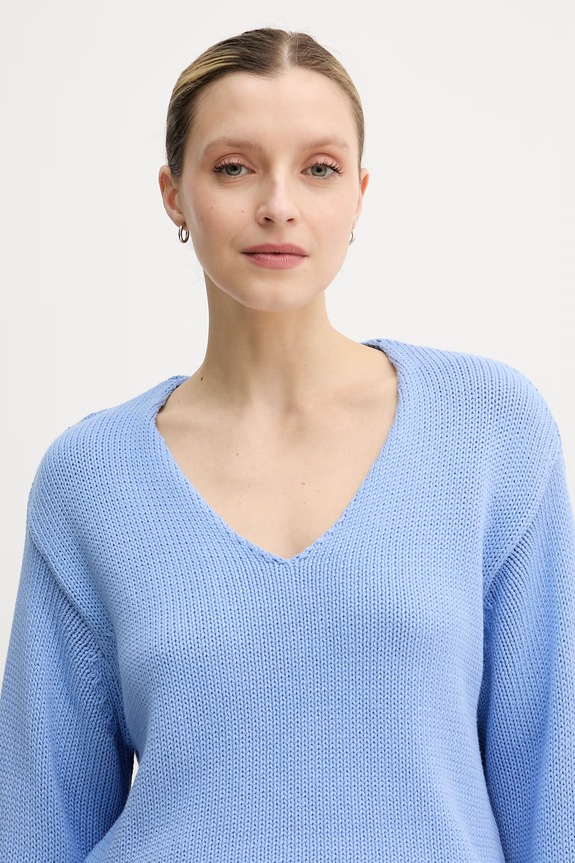 Mos Mosh pulover ženski bombažen modra 168060