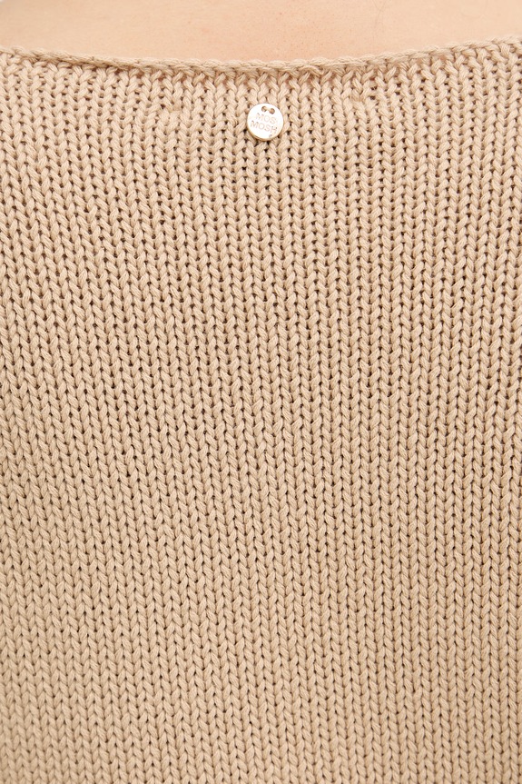 Mos Mosh πουλόβερ γυναικείο βαμβακερό μπεζ 168060