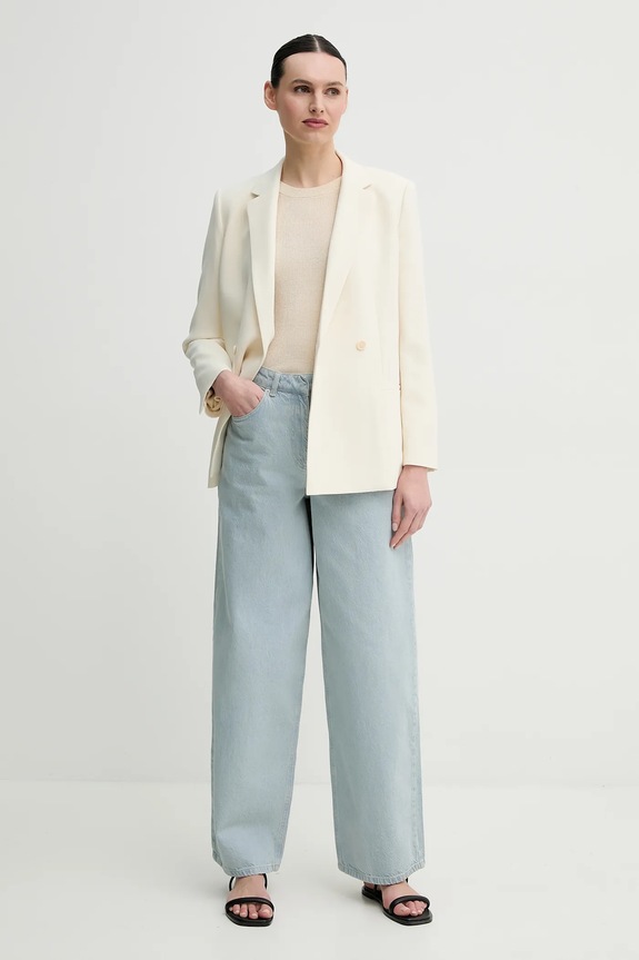 Day Birger et Mikkelsen vászonkeverék pulóver Teran DAY65243760 bézs ZS25