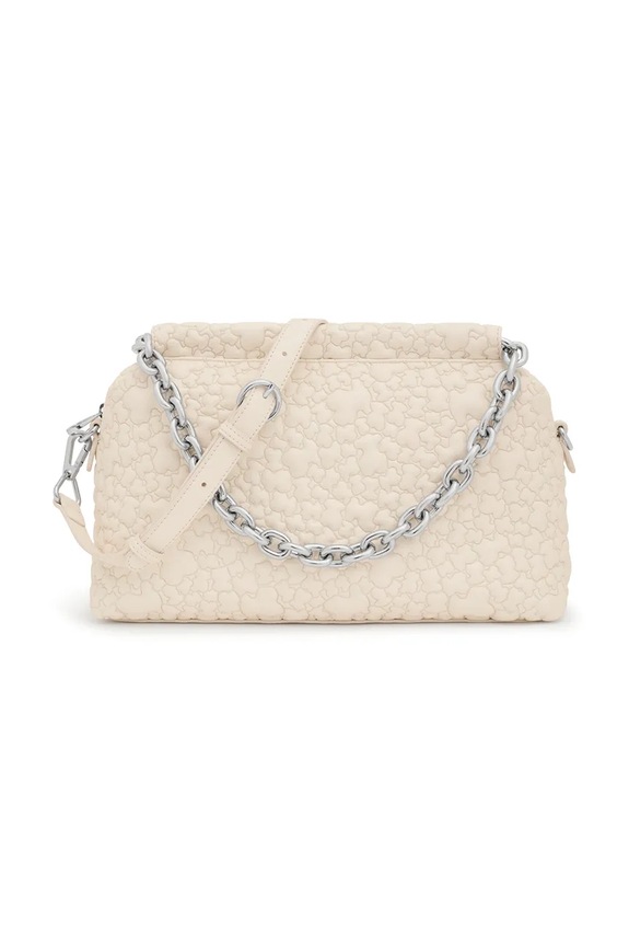 Torba Tous JANE PUFFY BEAR imitacija zrnate kože bež 2002132302