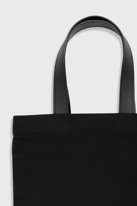 Kiegészítők MUUV. pamut táska ICONE torba.shopper.ICONE fekete