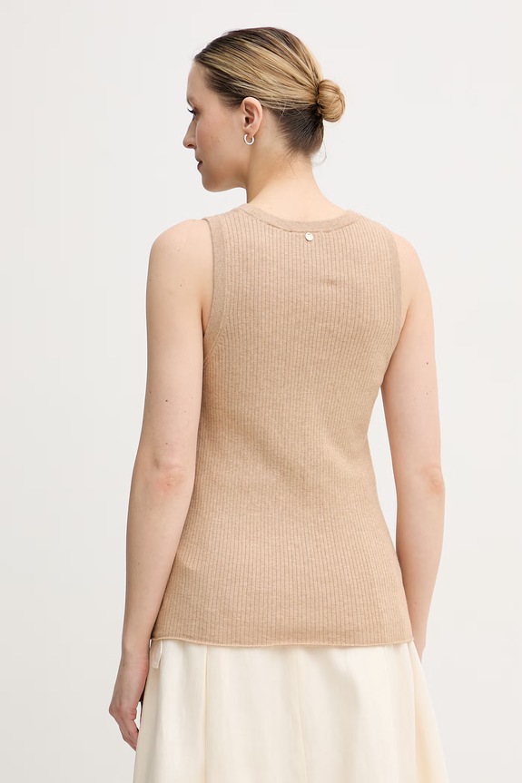 Oblačila Mos Mosh telovnik ženski z dodatkom kašmirja 168700 bež