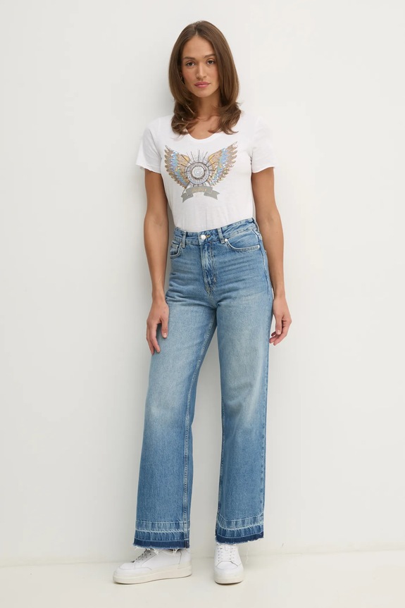 Mos Mosh tricou din bumbac 170520 alb ZS25