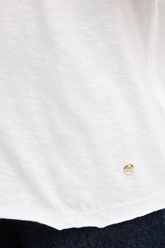 Βαμβακερό μπλουζάκι Mos Mosh 168100. λευκό