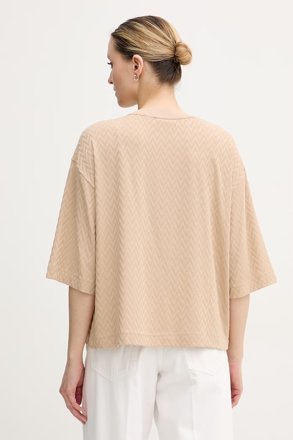 Ρούχα Mos Mosh t-shirt γυναικείο 168600 μπεζ