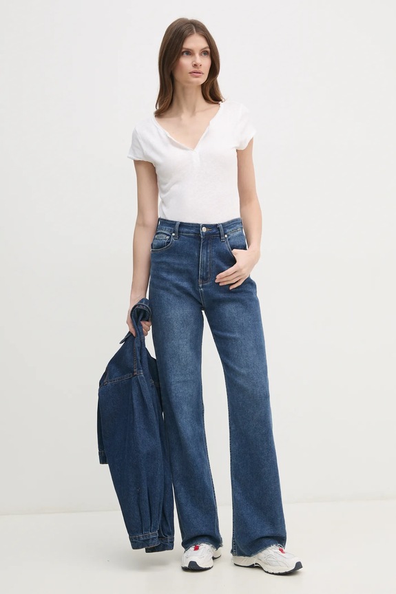 Lanena majica kratkih rukava Mos Mosh 117440 bijela AA00