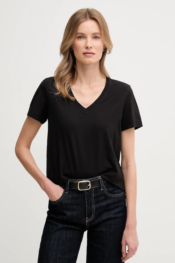 Mos Mosh t-shirt bawełniany bawełna czarny 168510