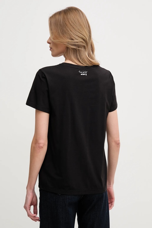 Odzież Mos Mosh t-shirt bawełniany 168510 czarny