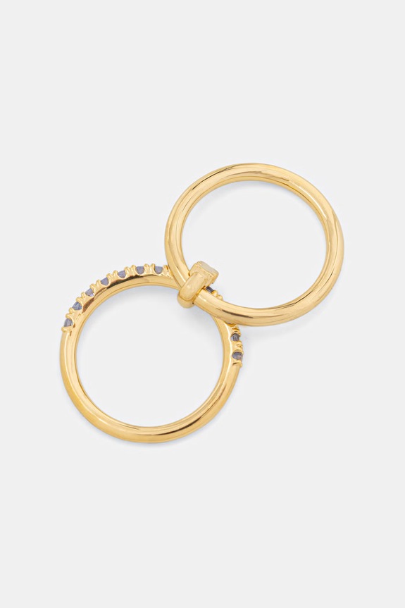 Strieborný pozlátený prsteň Tous 1004565212 zlatá ZS26