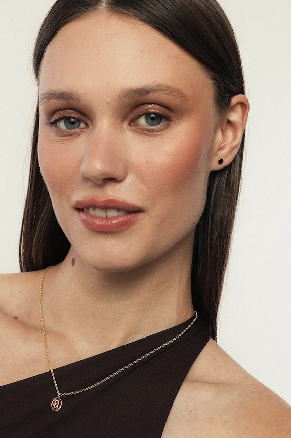 Akcesoria ANIA KRUK kolczyk do piercingu damski srebrny pozłacany z emalią SUGAR SRUKE3241Z złoty