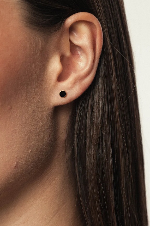 ANIA KRUK kolczyk do piercingu damski srebrny pozłacany z emalią SUGAR złoty SRUKE3241Z