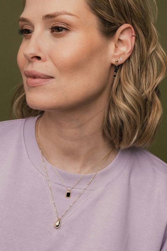 Accesorii ANIA KRUK colier pentru femei, din argint placat cu aur cu zirconiu cubic VINTAGE SMINC0262Z aur