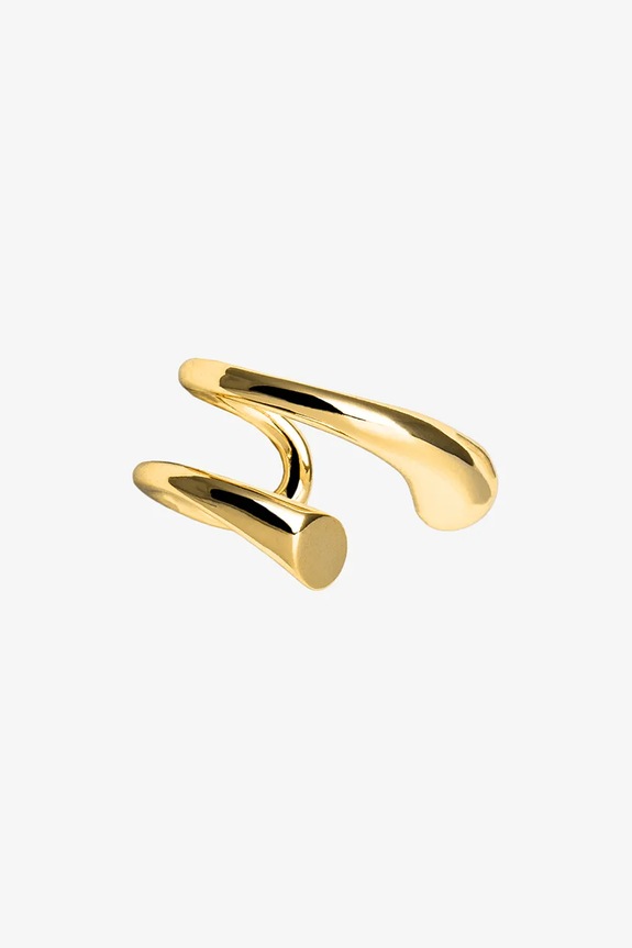 ANIA KRUK ear cuff pentru femei, din alamă fără piatră VINTAGE aur MMRKM2520Z