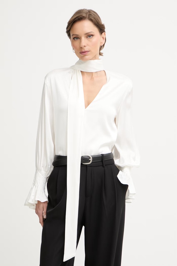 Silvian Heach μπλούζα Γυναικεία με βισκόζη SALIS μπεζ CVP26022BL