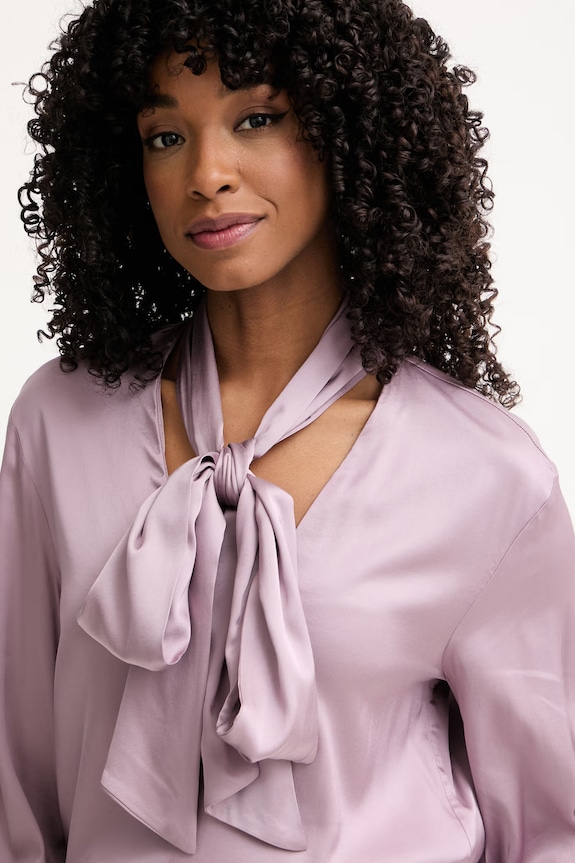 Silvian Heach μπλούζα γυναικεία με βισκόζη SALIS μωβ CVP26022BL