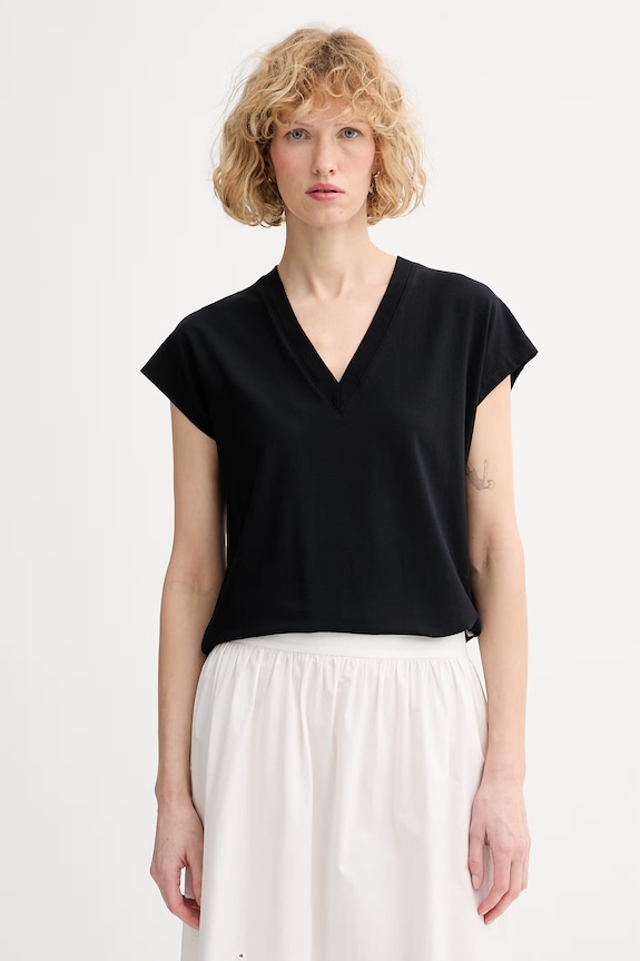 Marc O'Polo T-shirt damski z bawełną czarny 5000014116