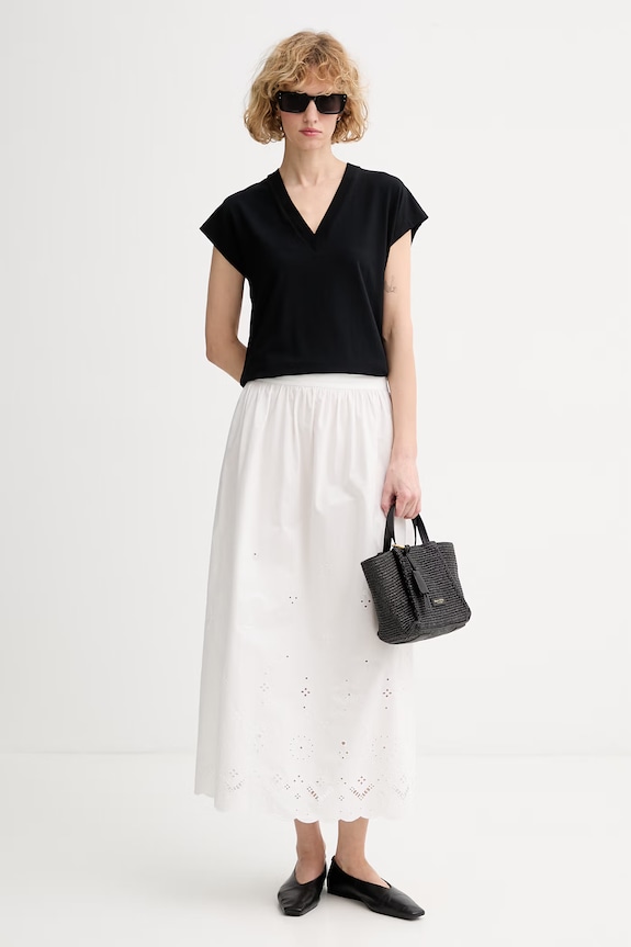 Marc O'Polo T-shirt damski z bawełną 5000014116 czarny ZS26