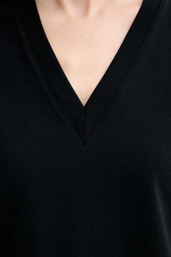 Marc O'Polo T-shirt damski z bawełną 5000014116 czarny