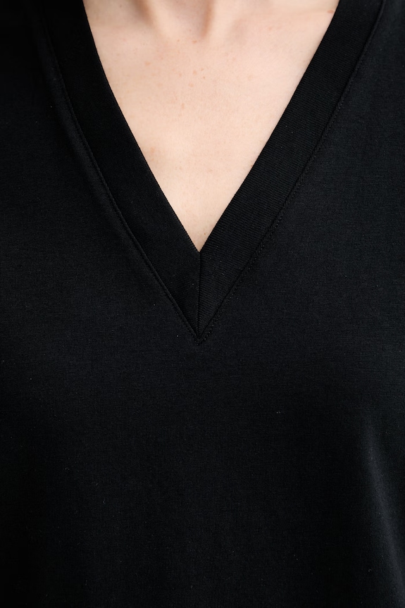 Marc O'Polo T-shirt damski z bawełną 5000014116 czarny