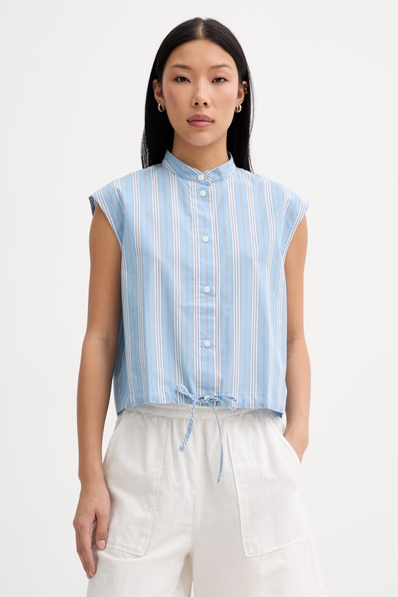 Marc O'Polo camicia da donna in cotone blu 5000010058