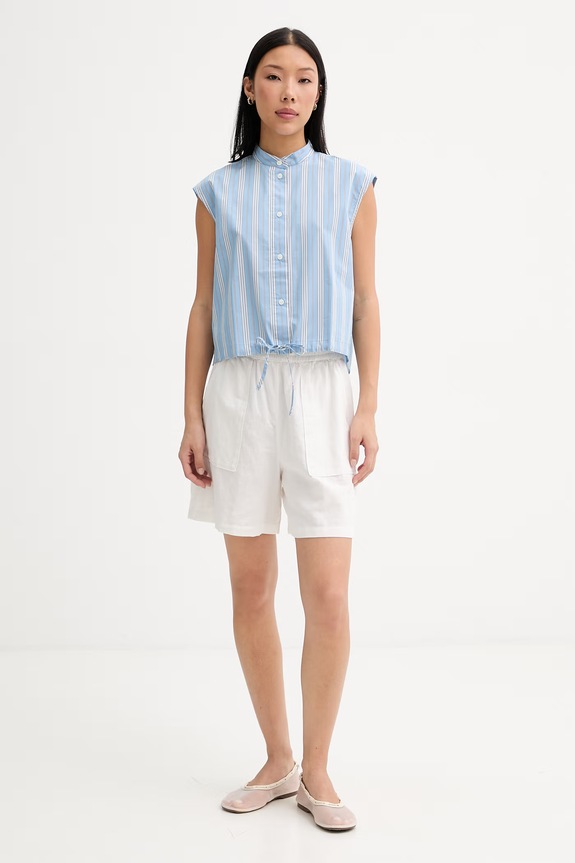 Marc O'Polo camicia da donna in cotone 5000010058 blu ZS26