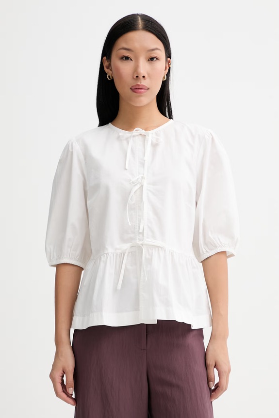 Marc O'Polo camicia da donna in cotone bianco 5000010256