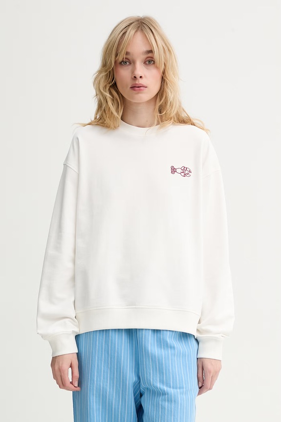 Odzież Marc O'Polo bluza oversize damska bawełniana 5000010005 beżowy