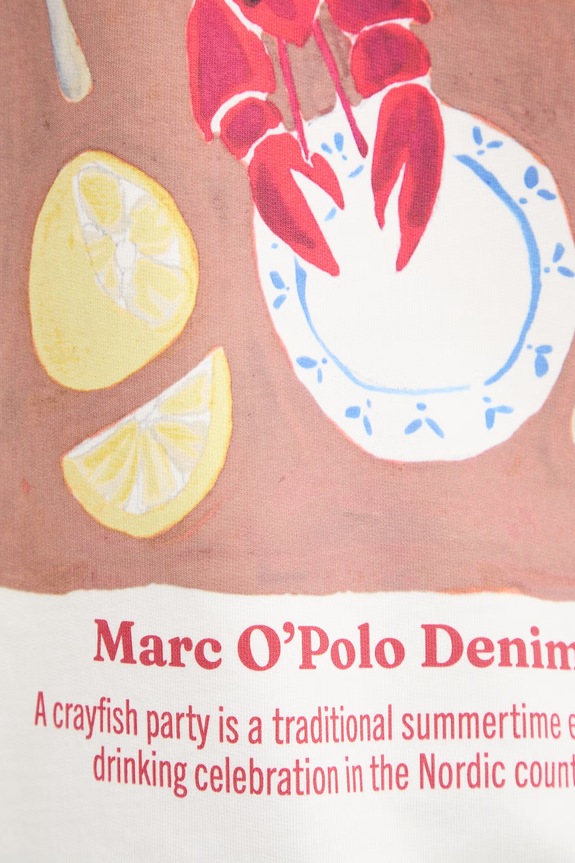 Marc O'Polo bluza oversize damska bawełniana 5000010005 beżowy