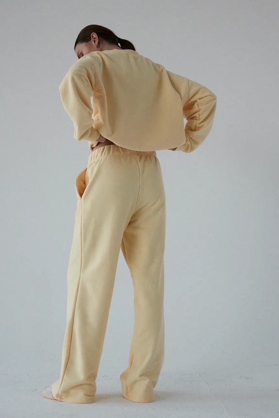 Muuv. hanorac pentru femei, din bumbac LE PUMP galben bluza.LEPUMP
