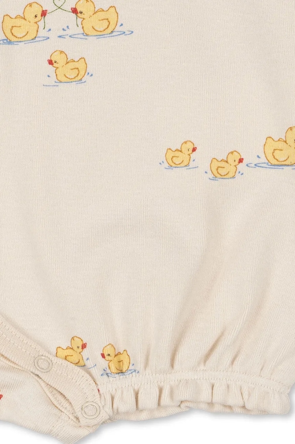 Fanga Fontana rampers niemowlęcy bawełniany BELLO SS ROMPER OCS beżowy FA100074