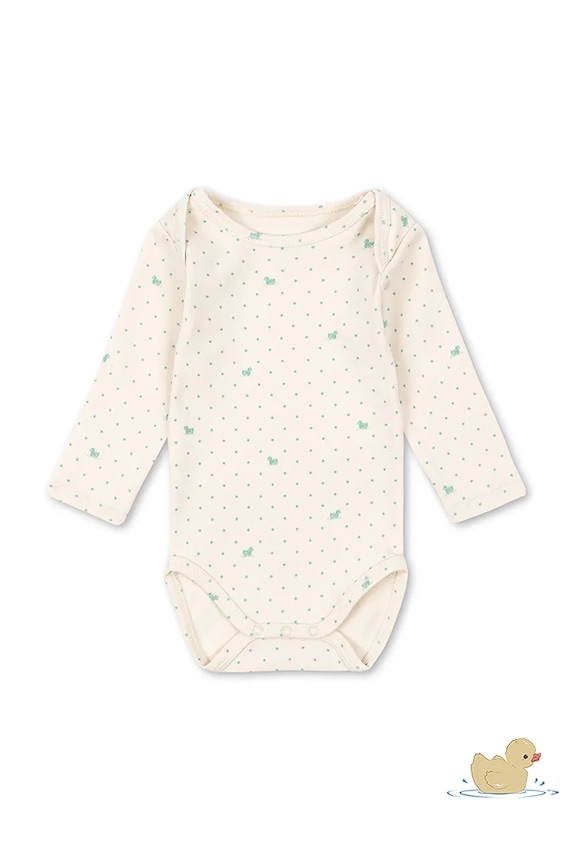 Fanga Fontana body niemowlęce bawełniane BELLO DUE LS BODY OCS beżowy FA100082