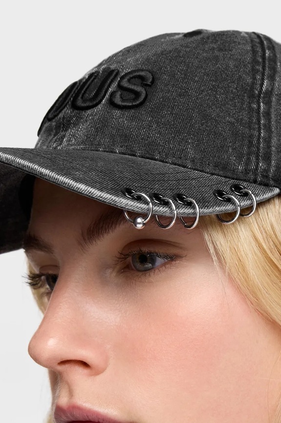 Αξεσουάρ Tous Καπέλο με γείσο γυναικείο βαμβακερό 2002376151 μαύρο
