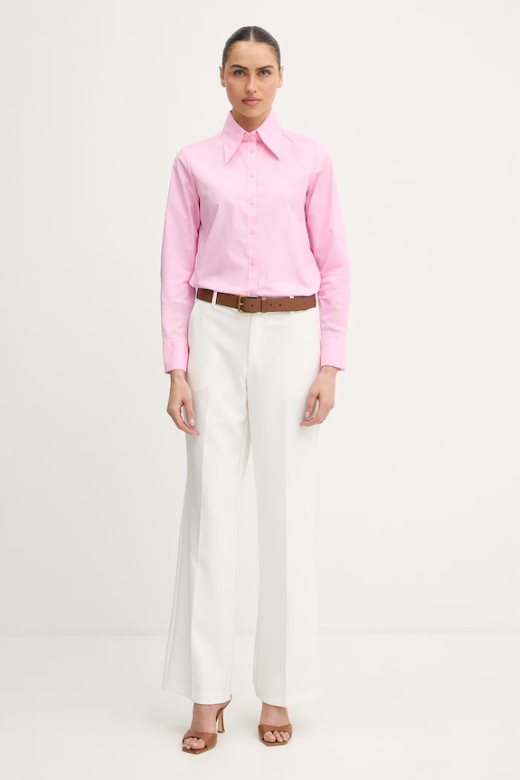 Silvian Heach cămașă din bumbac DORINI GPP26166CA roz ZS26