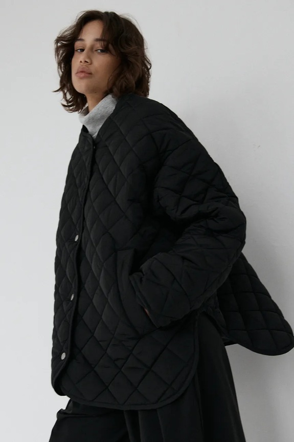 Muuv. geacă de tranziție pentru femei MAR negru pik.kurtka.oversize.MAR